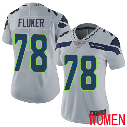 Seattle Seahawks Limited Grey Women D.J. Fluker Alternate Jersey NFL Football #78 Vapor Untouchable